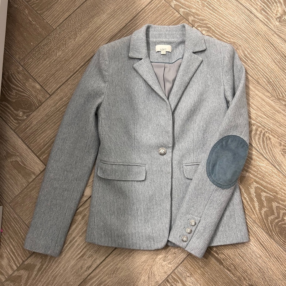 Blue tweed Loft blazer